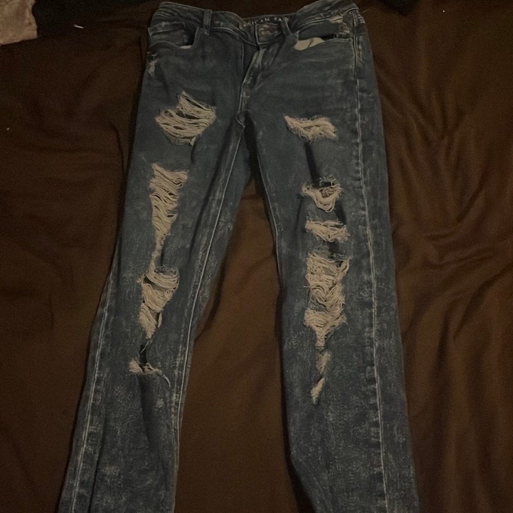 Distressed jeans